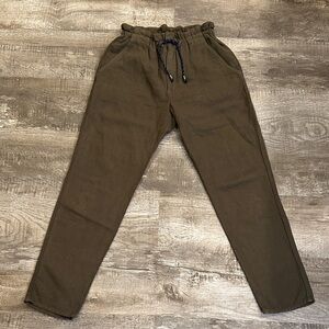 Veronica Beard Women's Small Jay Pants in Olive Green